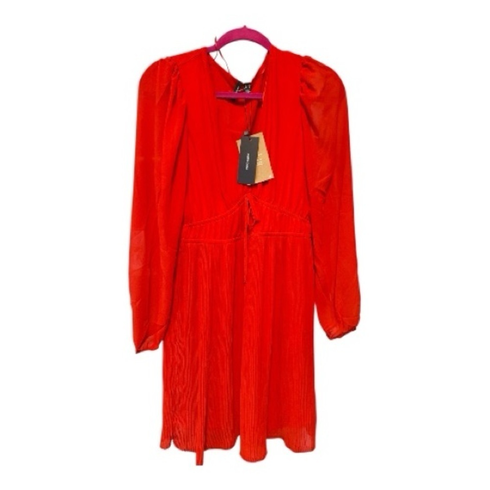Vero Moda Cherry Red Pleated Midi Dress NWT – Size Medium